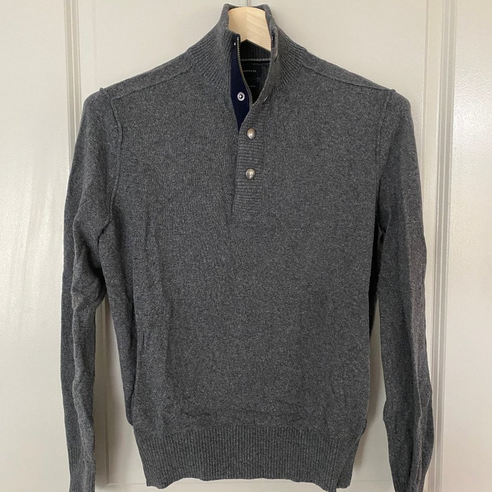Banana Republic Men's Merino Wool Zip Button Pullover - Near New